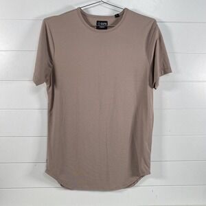 Cuts Shirt Mens‎ Large Taupe Elongated Pima Crew Pyca Pro Performance Stretch